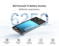 Global Version DOOGEE Note 58 Smartphone 32GB(8+24) 128GB 6.75" HD+ 90Hz Screen 6250mAh Battery Octa Core Processor Android 15