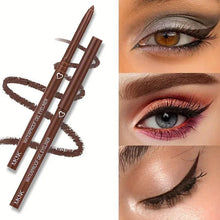 Waterproof matte brown eyeliner pen with angled tip and capped applicator