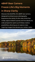 Oukitel G1 Rugged Smartphone Android 24GB (6+18)+256GB 10600mAh 6.52' HD Display NFC Rugged Phone