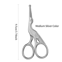 Facial Hair Scissors Rounded Professional Stainless Steel Mustache Nose Hair Beard Eyebrows Eyelashes Trimming Clippers