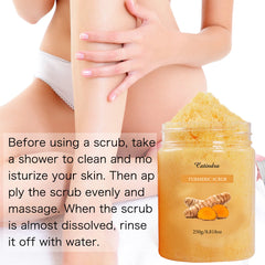 Catindra Turmeric Body Scrub Cleansing Exfoliator Removes Dark Spots Melanin Moisturizing Skin Care Exfoliating Scrubs