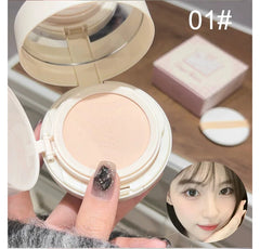 2 in 1 Double Layer Powder Cushion Clear Natural Lasting Brightening Gege Bear Makeup Concealer Loose Powder Cushion Cream