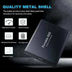 New Portable Hard Drive 1TB 2TB 4TB Solid Disk High Speed External Hard Disk USB3.1 Type-C Solid State Drive for PC/Phone/Loptop