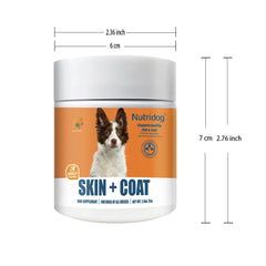 30 Soft Chews Skin & Coat Supplement for Dogs with Omega 3, 9 & Vitamin E For Fur  Health Support（Beef flavor）