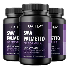 Men's Nighttime Saw Palmetto Extract Supplement - For Frequent Nighttime Urination and Sleep Health, Non-GMO