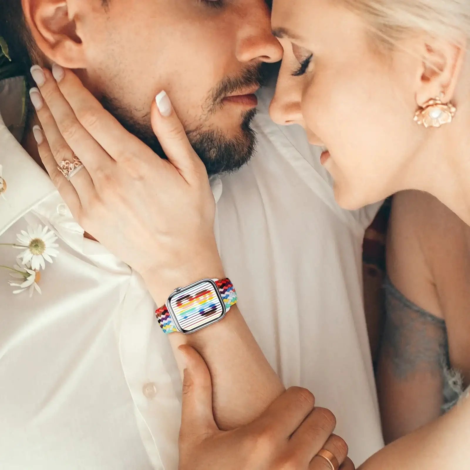 Braided Loop Strap For Apple watch Ultra Band 49mm 44mm 40mm 45mm 41mm 42mm 38mm Elastic Solo bracelet iWatch series9 8 7 6 se 3