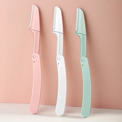 3Pcs Eyebrow Trimmer Facial Epilators for Women Pocketknife Eyebrow Profiler Hair Remover for Ladies Face Eyebrow Shape Shaver