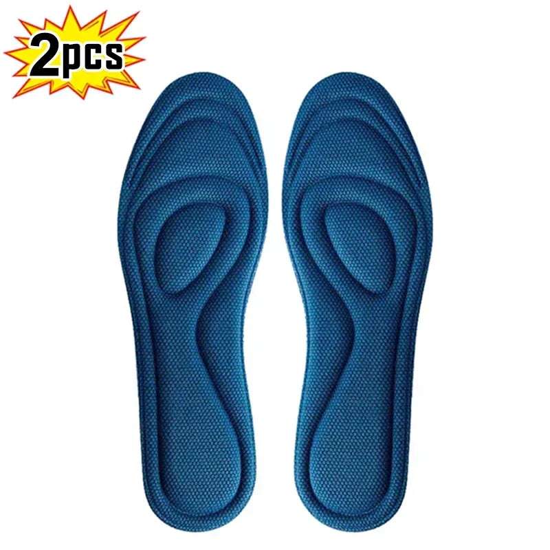2 Pairs Memory Foam Orthopedic Insoles for Shoes Antibacterial Deodorization Sweat Absorption Insert Sport Shoes Running Pads