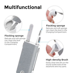 5 in 1 Cleaner Bursh Kit for Bluetooth Earphone Phone Laptop Screen Earbuds Case Cleaning Pen Kit for Airpods Pro 1 2 3 Tablet