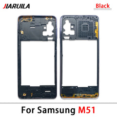 الإطار الأوسط لهاتف Samsung A41 F62 M51 M62 A7 2018 مع زر التحكم في الصوت والإطار الأمامي والإطار الأوسط وهيكل الهيكل