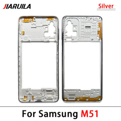 الإطار الأوسط لهاتف Samsung A41 F62 M51 M62 A7 2018 مع زر التحكم في الصوت والإطار الأمامي والإطار الأوسط وهيكل الهيكل
