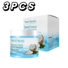 Coconut Body Scrub Remove Dead Skin Exfoliating Fading Dark Spots Softening Brightening Smoothing Cleansing Sea Salt Body Scrub