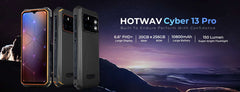 [World Premiere] HOTWAV Cyber 13 Pro 150LM Flashlight 20GB+256GB 6.6'' FHD+ 2K 10800mAh 20W Fast Charging 64MP Android 13 Global