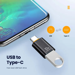 محول 10A OTG USB 3.0 إلى النوع C من USB أنثى إلى النوع C ذكر محول شحن سريع OTG USB C لأجهزة الكمبيوتر المحمولة Xiaomi Samsung