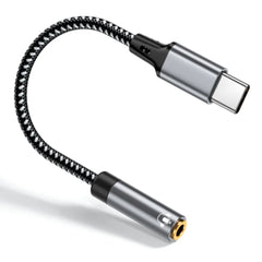 كابل USB C إلى 3.5 مم صوت AUX محول سماعة رأس من النوع C إلى مقبس 3.5 مم لجهاز Macbook Air Huawei Xiaomi Samsung Galaxy S24 S23 S22