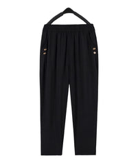 Summer plus size Stretch Harem Pants Mother Thin Summer Baggy Pantalones Women  Casual Button High Waist Trousers