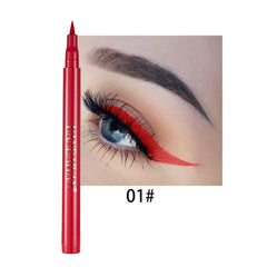 12 color rainbow DIY colored eyeliner is not easy to smudge matte eyeliner pen