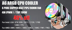 CPU Air Cooler X79 X99 3Pin/4Pin PWM Processor Cooling Fan For Intel LGA 1366 1151 1155 1200 1700 2011 AMD AM3 AM4 AM5