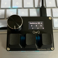 O3C SayoDevice OSU O3C مفاتيح هول ذات الزناد السريع ومفاتيح مغناطيسية وردية اللون ولوحة مفاتيح بمقبض وشاشة ونسخ ولصق وقص
