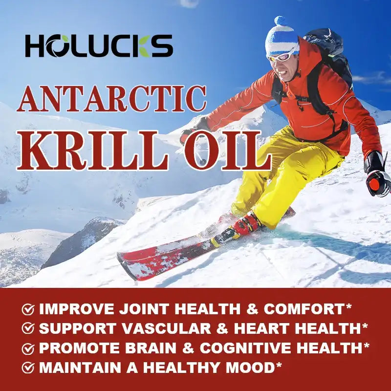 Antarctic Krill Oil - (Double Strength) Contains Phospholipids, Rich in Natural Extracts of EPA and DHA, Brain and Joint Health
