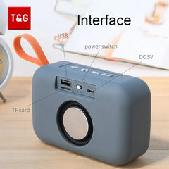مكبر صوت TG506 محمول صغير لاسلكي مزود بتقنية البلوتوث 5.0 للاستخدام الخارجي والداخلي ومكبر صوت عالي الدقة يدعم بطاقة TF وراديو FM ومقاوم للماء