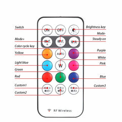 1-6PCS Wireless LED Drone Strobe Light for Motorcycle Car Bike Remote Control Warning Light Indicator Light USB Charging 8Colors