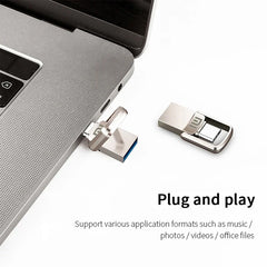 XIAOMI 2TB Metal Pendrive 2 IN 1 OTG 1TB 512GB USB Flash Drives Type C 2TB USB3.2 Pen Drive Memory Stick Type C For Cellphone PC