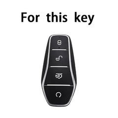 4 Buttons TPU Car Key Case for BYD Atto 3 Han EV Dolphin Remote Control Protect Cover Auto Accessories