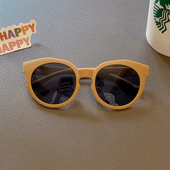 2023 New Kids Cute Checker Panel Color Round UV400 Sunglasses Baby Girls Outdoor Sun Protection Sunglasses Children Sun Glasses