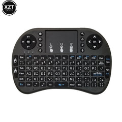 2.4G Mini Wireless Keyboard 3 Color Backlit I8 English Russian Air Mouse Touchpad Remote Control For Laptop TV BOX USB Receiver