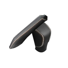 Genuine Leather Car Gear Shift Collars for Honda Fit City 2020 2021 AT Hand Brake Protection Cover Gear Head Knob Covers
