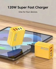 شاحن سريع 120 وات من النوع C Quick Charge 3.0 محول شاحن USB لأجهزة iPhone وSamsung وXiaomi PD USB شاحن سريع الشحن