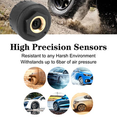 Tire Pressure Monitoring System Temperature Warning New C External Battery Version Sensors Solar TPMS Car Tyre Pressure Monitor