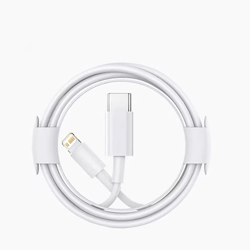 كابل USB أصلي بقوة 30 وات لأجهزة Apple iPhone 14 13 12 11 Pro Max 7 8 Plus XS XR شحن سريع USB C إلى كابل iOS ملحقات شاحن