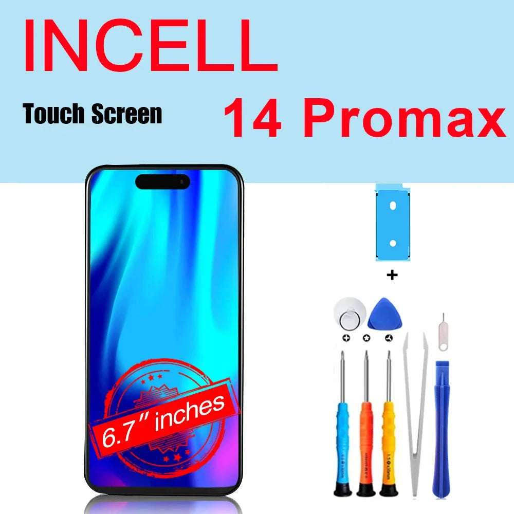 PINZHENG High Quality Screen INCELL LCD OLED For iPhone 14 Pro 15 Plus 13 Pro Max Display For iPhone Replacement With Tools