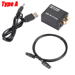 Digital To Analog Audio Converter Support Bluetooth 3 5mm Suitable For TV Audio Digital Coaxial Fiber Optic Analog Output Conver