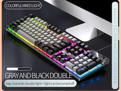 K500 Keyboard Mixed Color White Pink Keycaps 104 Keys Wired Gaming Keyboard for Laptop PC