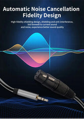 كابل صوت XLR إلى 3.5 مم، ميكروفون، سلك صوت تناظري متوازن، XLR أنثى إلى مقبس AUX 3.5 مم لجهاز الكمبيوتر والهاتف ومكبر الصوت