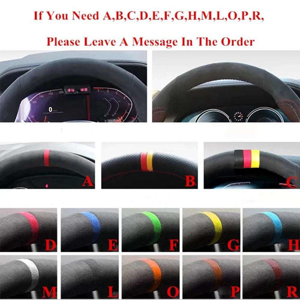 Microfiber Leather Car Steering Wheel Cover For Toyota RAV4 AX50 Corolla G12 Axio Altis Camry Xv70 Avalon Steering Case