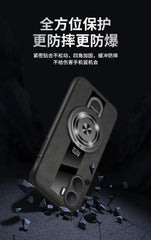 Case for Xiaomi Poco X7 pro magnetic ring holder luxury silicone sheepskin leather plexiglass Pu premium shockproof back cover