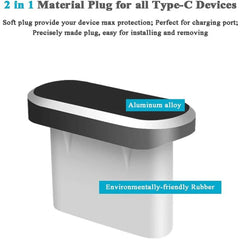 4Pcs USB C Dust Plug With Cleaning Brush Anti Dust USB-C Plug Cover Charging Port Cover Caps  For iphone Samsung All Smart Phone