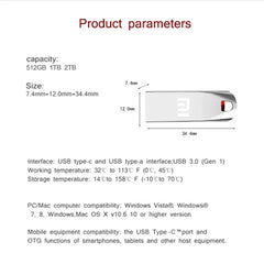 محرك أقراص USB محمول عالي السرعة من شاومي بسعة 1 تيرابايت و512 جيجابايت و256 جيجابايت، مقاوم للماء، محرك أقراص USB 3.0 سريع لأجهزة الكمبيوتر