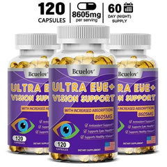 Eye Vitamins with A Blend of Lutein, Zeaxanthin and Bilberry Extract for Macular Fatigue, Dry Eyes and Vision Health in Adults