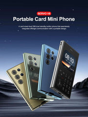 New SERVO V8 Card Cellphone 2G GSM FM Radio Magic Voice MP3 Player Dual SIM Fashion Functional Small Mobile Phone Headphone Jack