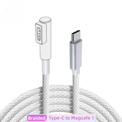 كابل شحن سريع USB Type-C إلى Magsafe1 و2 برأس مغناطيسي L / T لأجهزة MacBook Air / Pro