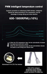 UPSIREN WF-3 120 مم مروحة توصيل سلكية بدون أسلاك لمزامنة إضاءة اللوحة الأم 4PIN PWM تصميم نسيج CD للمحور المركزي 12 سم