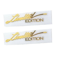 2pcs 3D Metal Limited Edition Logo Car Side Fender Rear Trunk Emblem Badge Metal Sticker Decals Car Decoration Accessories