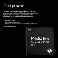 CMF Phone 2 Pro  Global Version 6.77 AMOLED 120Hz MediaTek Dimensity 7300 Pro 5G  5000 mAh   Main Camera 50MP  33W