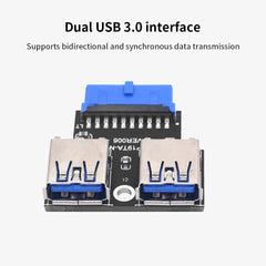 TISHRIC 19Pin To Type-C USB3.0 Converter Internal Header to USB 3.1/3.2 Type C Adapter  for PC Motherboard Connector Riser