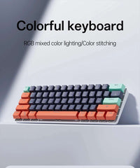 MUCAI MKA610 Mini Mechanical Gaming Keyboard 61-Key USB Wired Red Switch for PC Laptop with Detachable Cable Gamer-Friendly